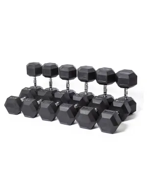 1441 Fitness Rubber Hex Dumbbells Set  2.5 - 50 kg ( 20 Pairs)- COMBO12