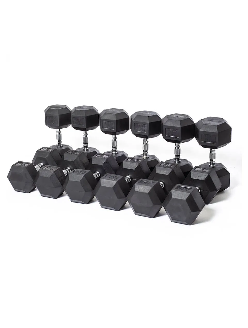 1441 Fitness Rubber Hex Dumbbells Set  2.5 - 50 kg ( 20 Pairs)- COMBO12