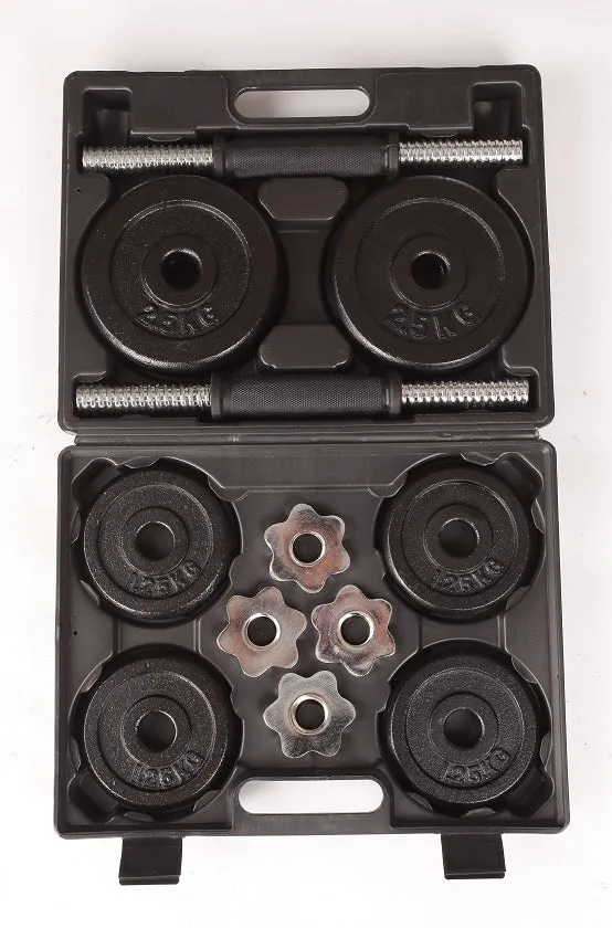 20kg Black Dumbbell Set