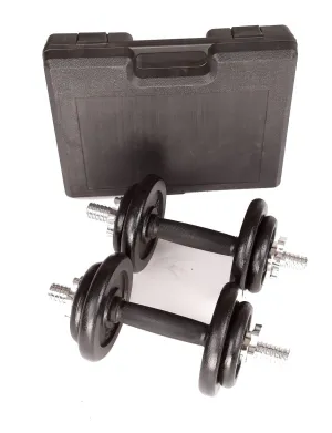 20kg Black Dumbbell Set