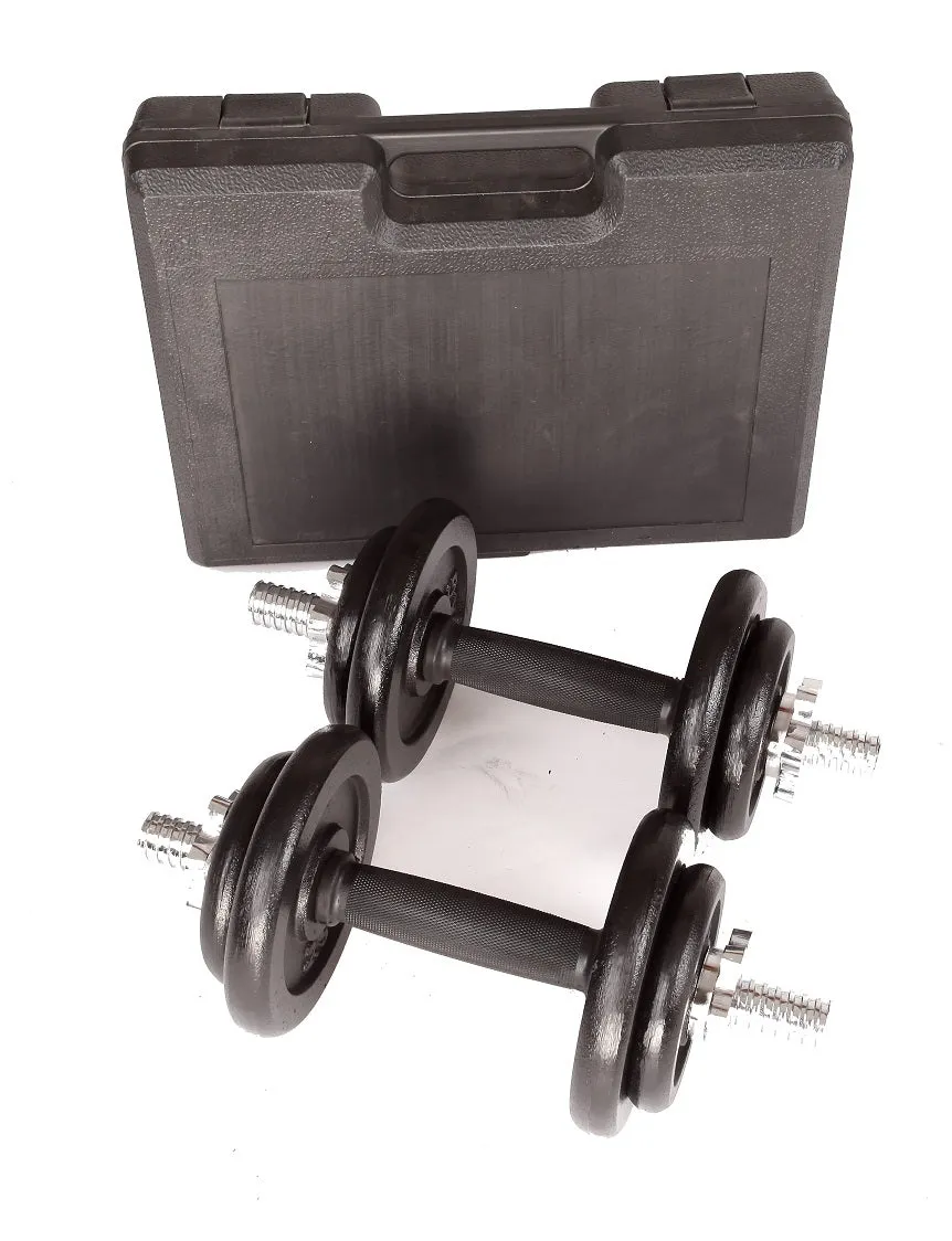 20kg Black Dumbbell Set