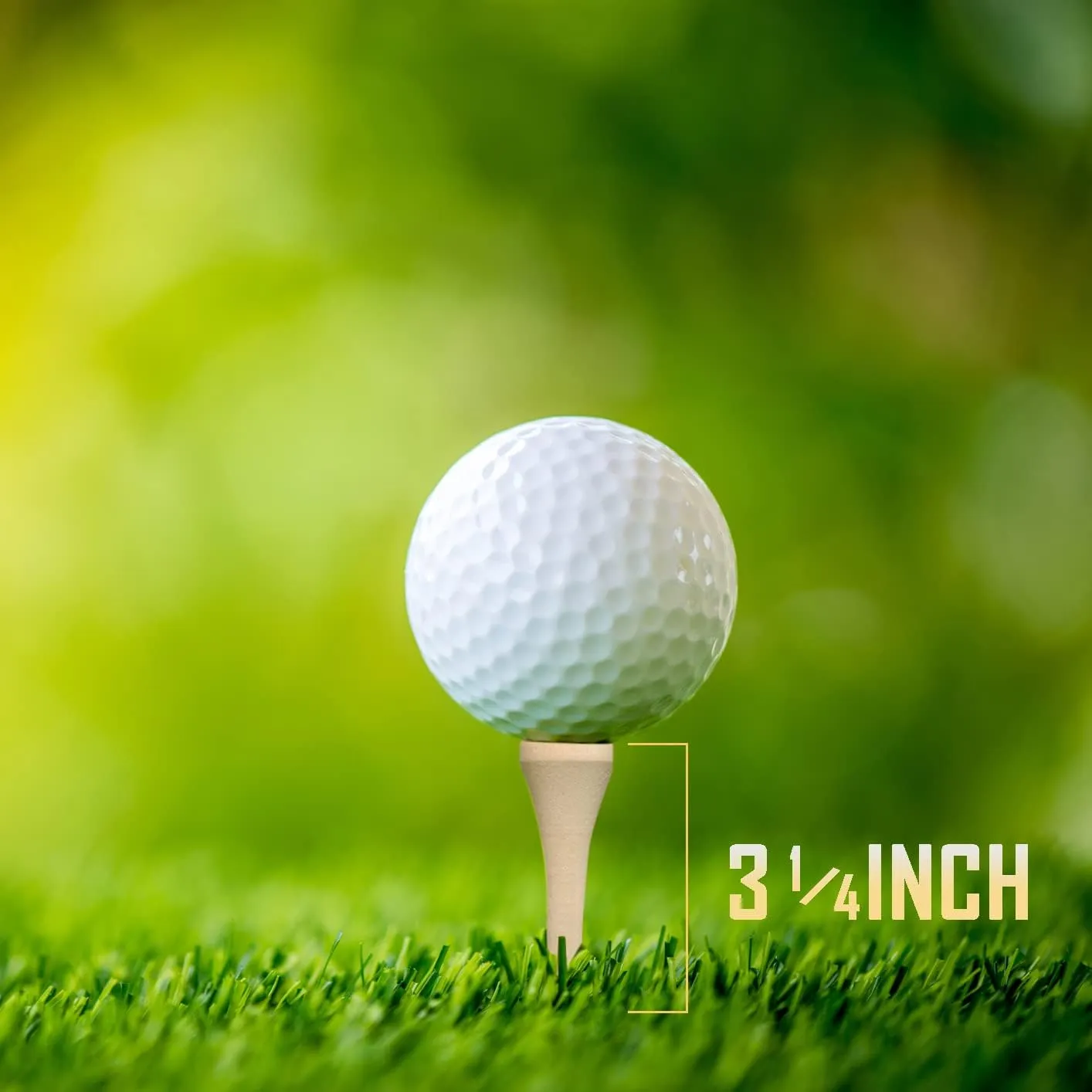250/130/100 Pack of 2-3/4 or 3-1/4 Inches Professional Bamboo Golf Tees - Stronger Than Wooden Golf Tees Biodegradable & Less Friction