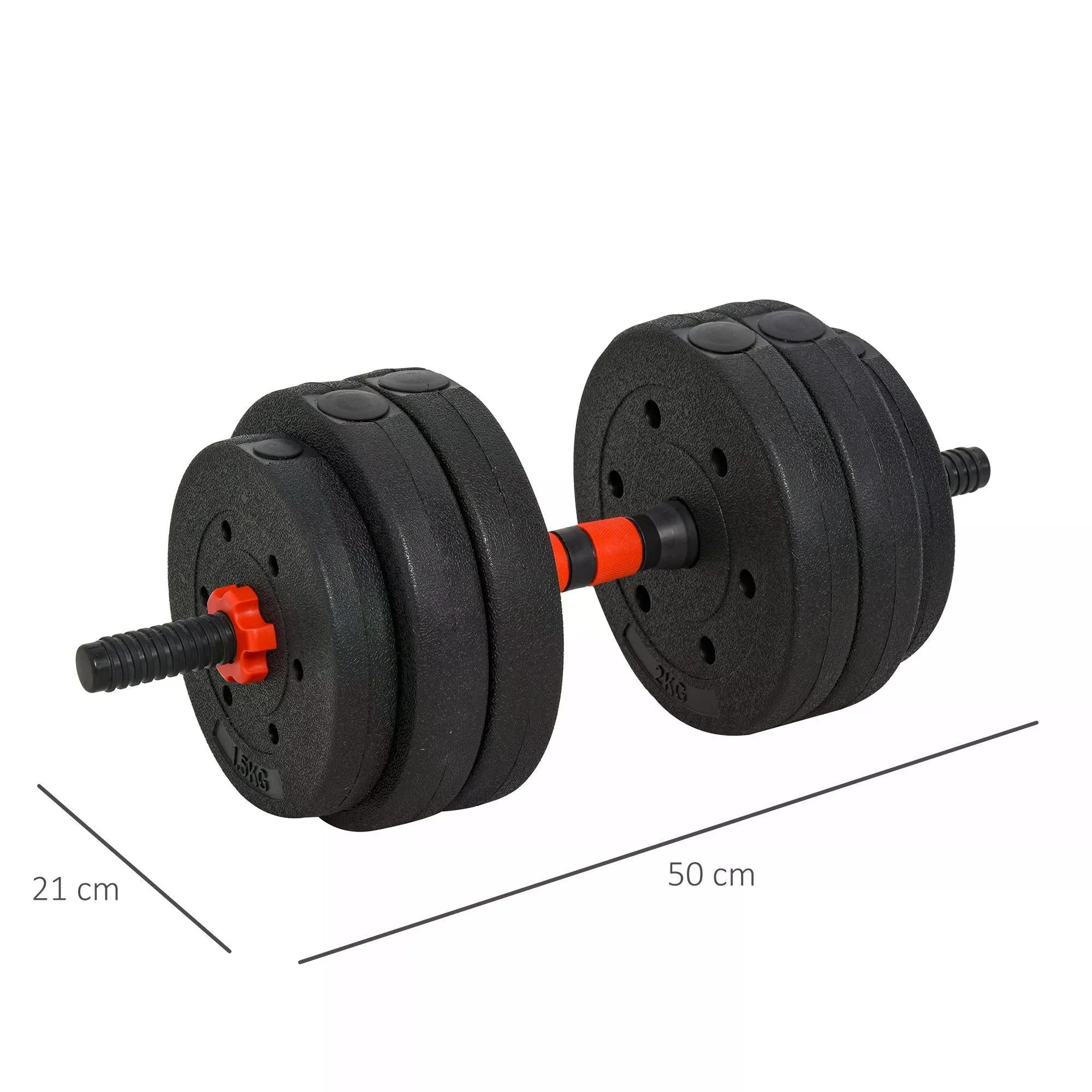 25kg 2 IN 1 Adjustable Dumbbells Weight Set Dumbbell Hand Weight Barbell for Body Fitness Lifting Training for Home Office Gym Black