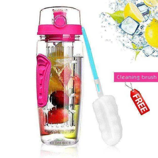 32oz 1000ml New Fruit Infuser Juice Shaker Sports Lemon Water Bottle