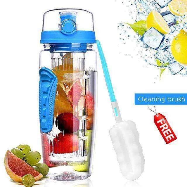 32oz 1000ml New Fruit Infuser Juice Shaker Sports Lemon Water Bottle