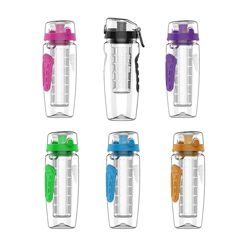 32oz 1000ml New Fruit Infuser Juice Shaker Sports Lemon Water Bottle