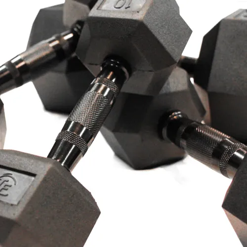 80lb Virgin Rubber Hex Dumbbell Low Odour SDVR-80
