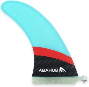 Abahub 9'' SUP Single Center Fin, No Tool Fin Screw, Fiberglass Reinforeced 9 inch SUP Replacement Fins for Surfboard, Stand-up Paddle Board, Longboard, Black/Blue/White