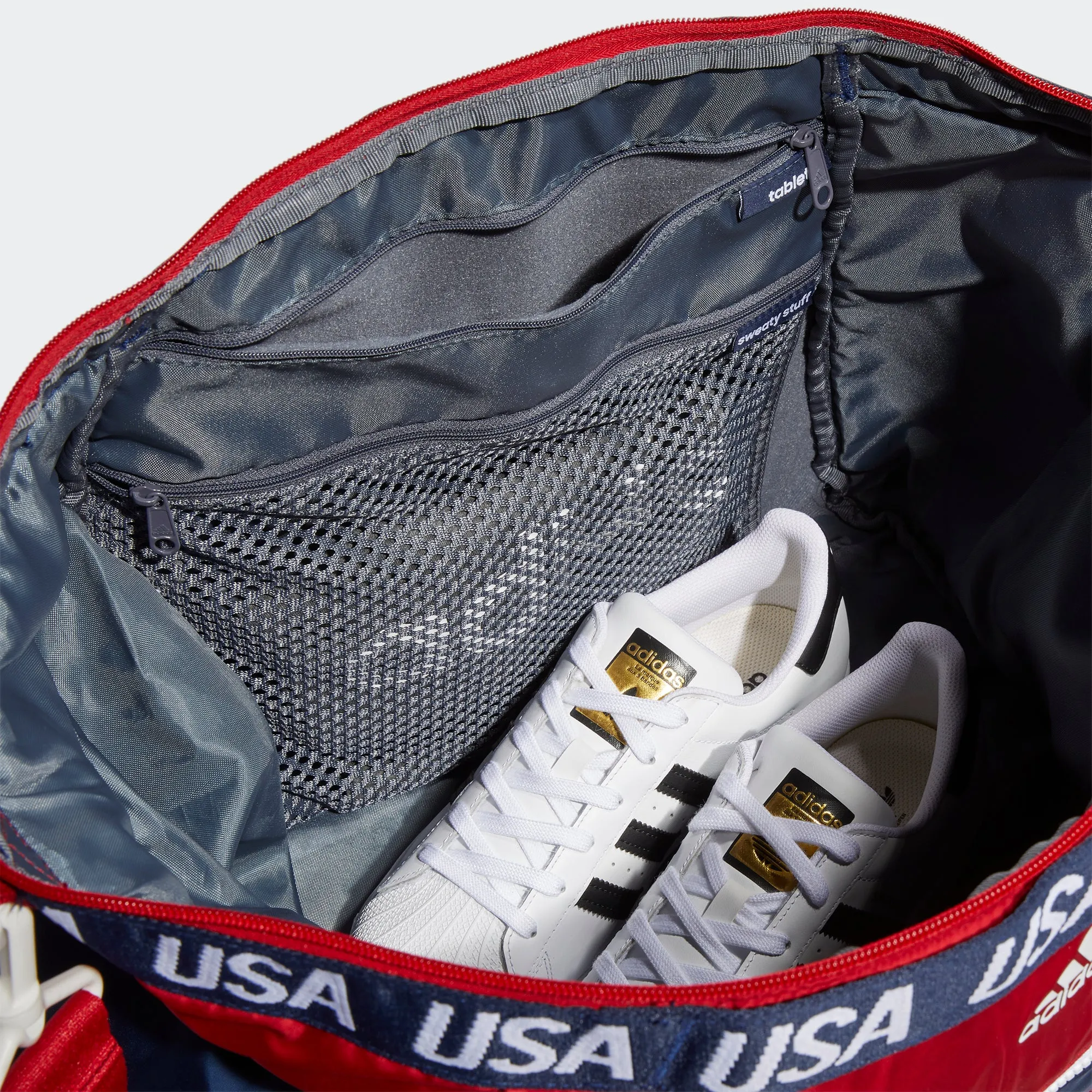 adidas USA VOLLEYBALL STUDIO III Duffel Bag | Red-White-Blue