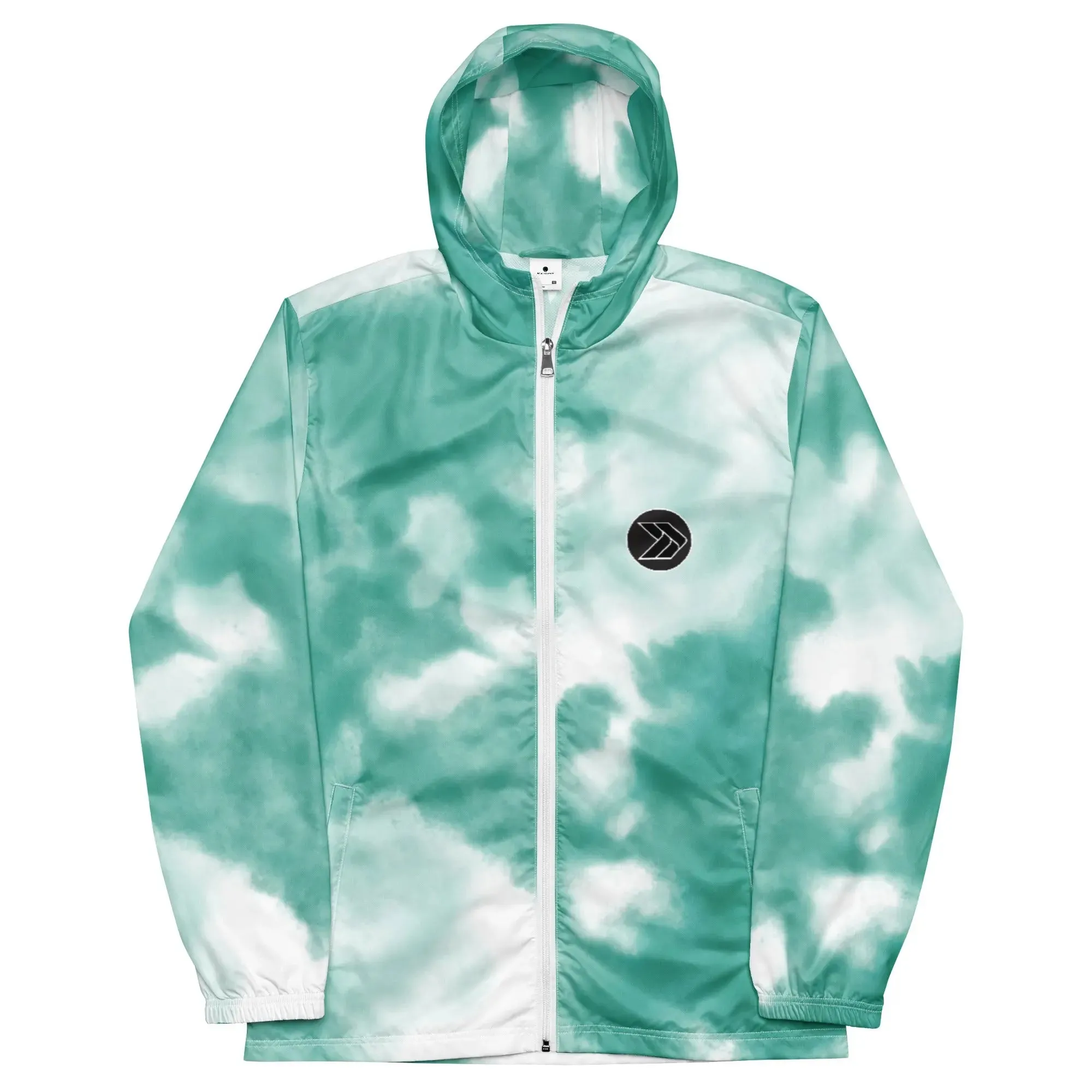 All-Season Unisex Windbreaker - Green Clouds