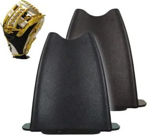 Baseball Glove Stand Vertical Holder for Fielder's Gloves and Catcher's Mitt - 2-pack Black
