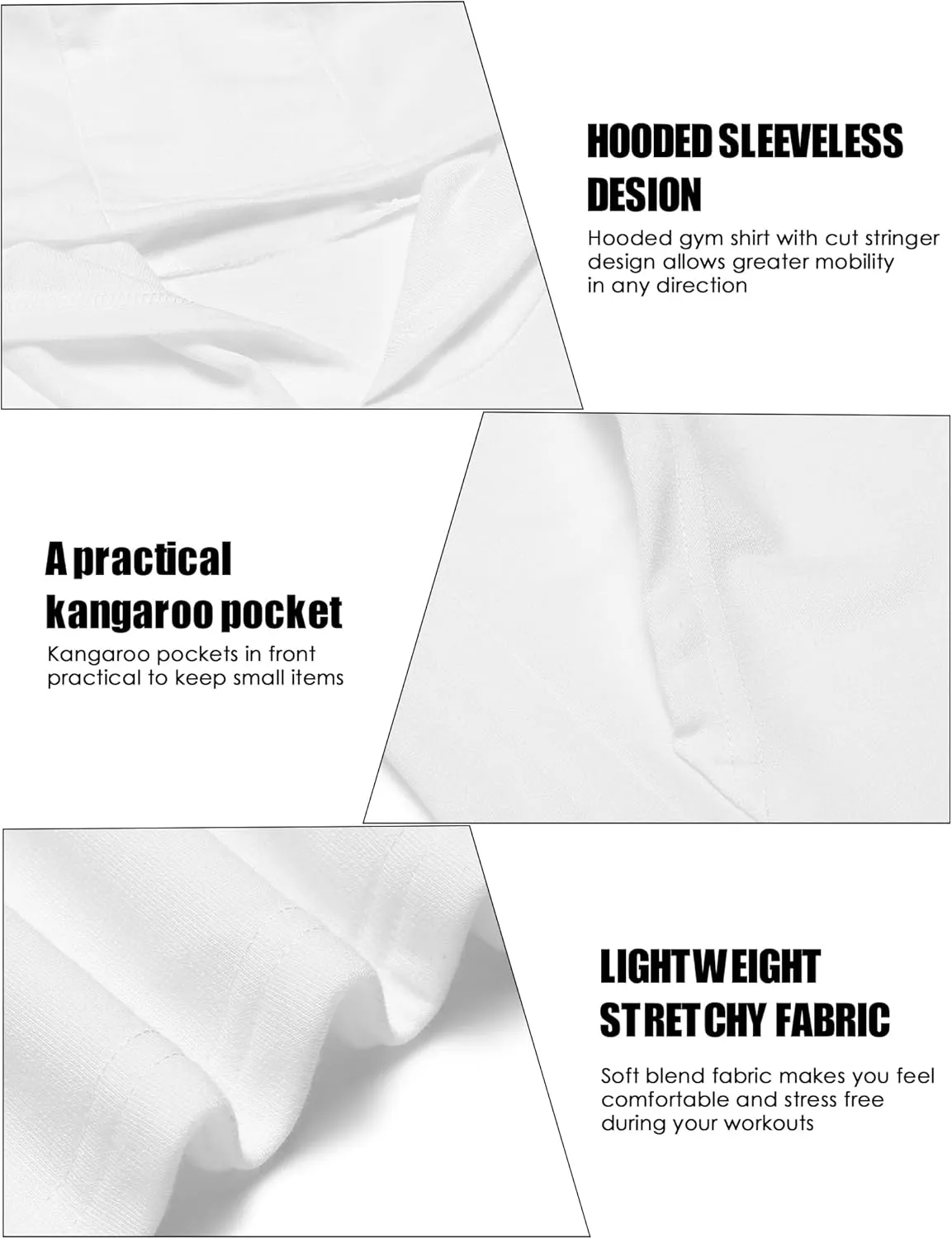 COOFANDY Men's Workout Hooded Tank Tops Bodybuilding Muscle Cut Off T Shirt Sleeveless Gym Hoodies