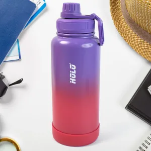 Customize Two Tone Pink Stainless Steel Water Bottle | Copper Coated Vacuum Insulation | Powder Coated | Secure Grip | Leakproof Easy Pour Cap (1000ml)