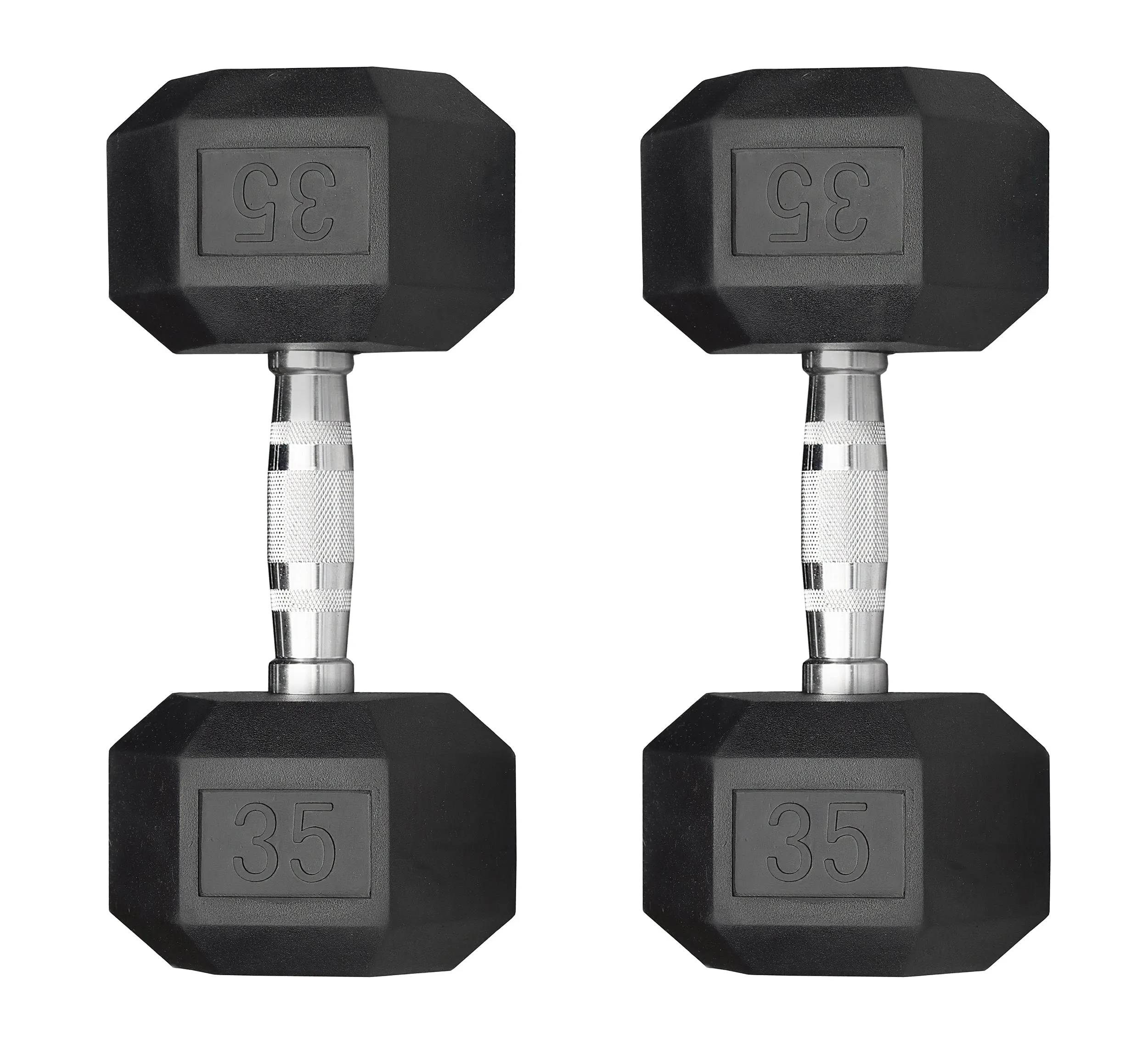 Deltech Fitness 5-40 lb Rubber Dumbbell Set RDB5-40
