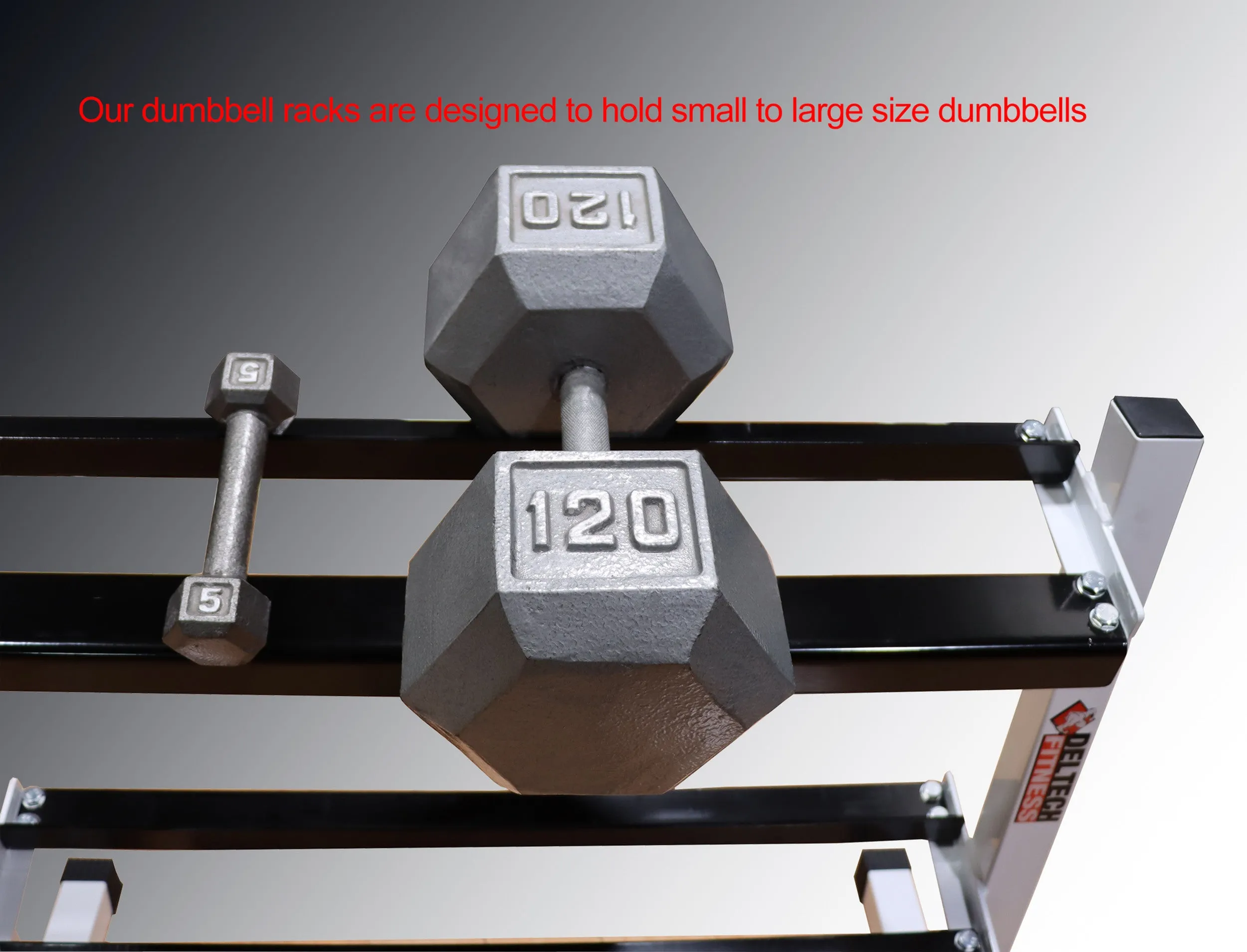 Deltech Fitness 55" Three-Tier Dumbbell Rack (DF516)