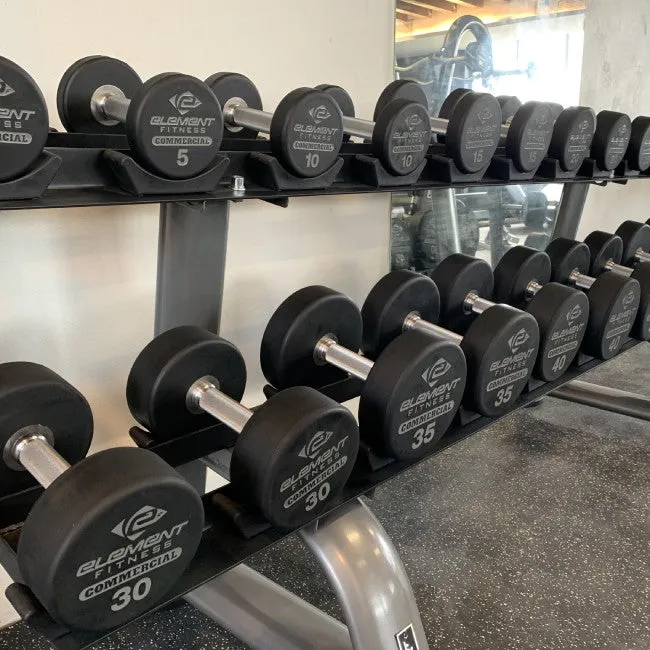Element Fitness 5-50LB Round Dumbbell Set with Stand