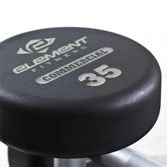 Element Fitness 5-50LB Round Dumbbell Set with Stand