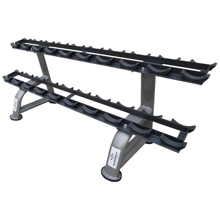 Element Fitness 5-50LB Round Dumbbell Set with Stand