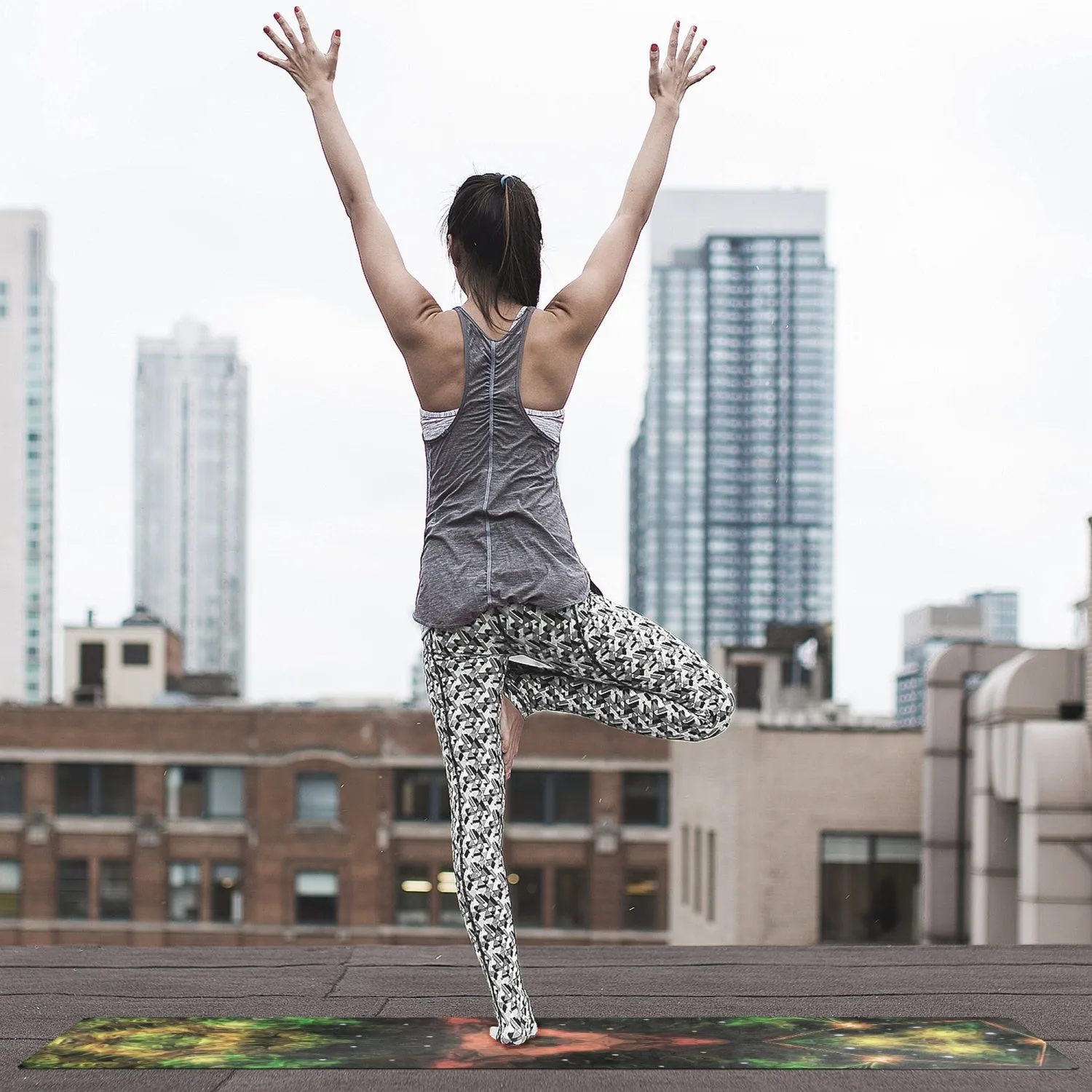 Eostarra Psychedelic Suede Anti-Slip Yoga Mat