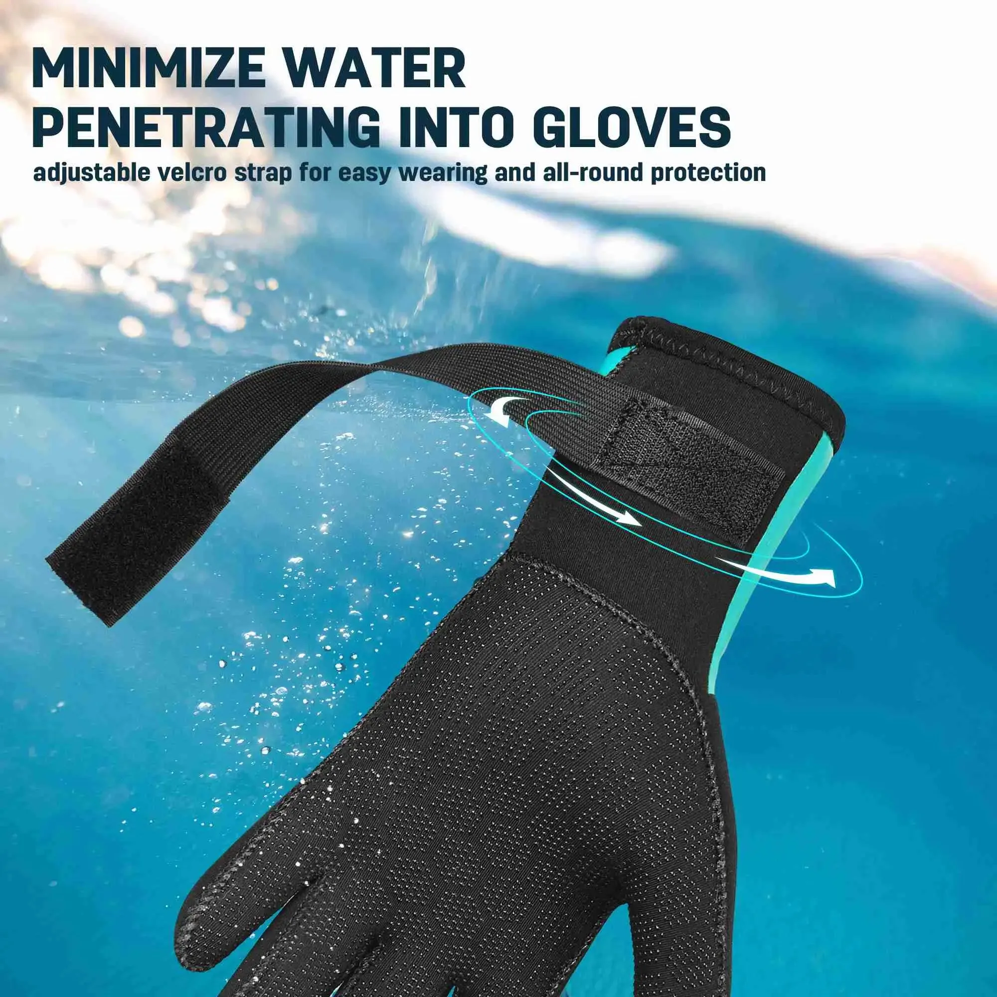 EXski Diving Gloves, 3mm Neoprene Wetsuit Gloves for Scuba Diving Snorkeling Kayaking Paddling Men Women