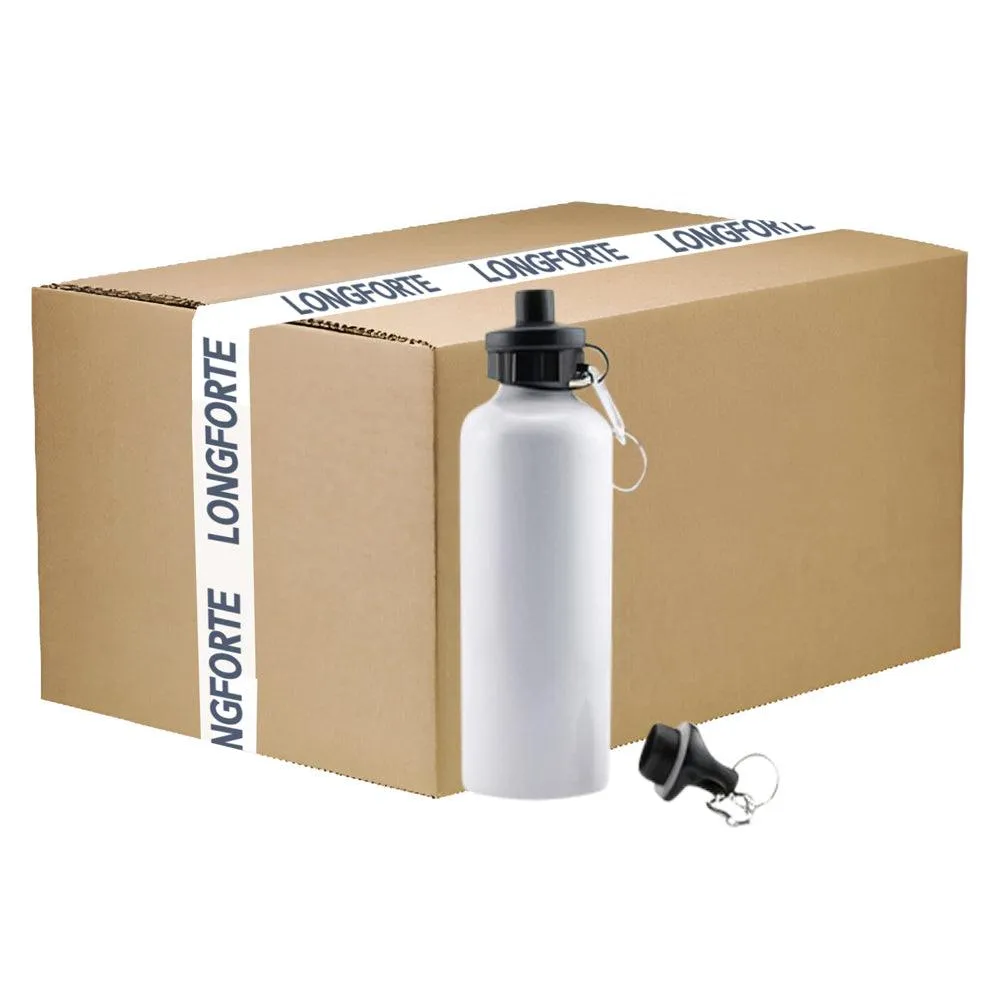 FULL CARTON - 60 x Aluminium 500ml Sublimation Water Bottles - White