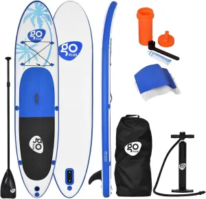 HOMGX 11 Inflatable Stand Up Paddle Board, 6 Thick Non-Slip SUP for All Skill Levels, Included with Adjustable Paddle, Repair Kit, Pump, Backpack and Center Fin, Stable Stance for Youth & Adult