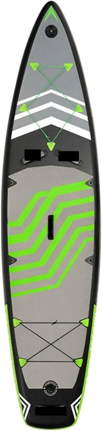 Inflatable Stand Up Paddle Board - Paddleboarding, Surfing - Green - 335 * 81 * 15cm - Beginner