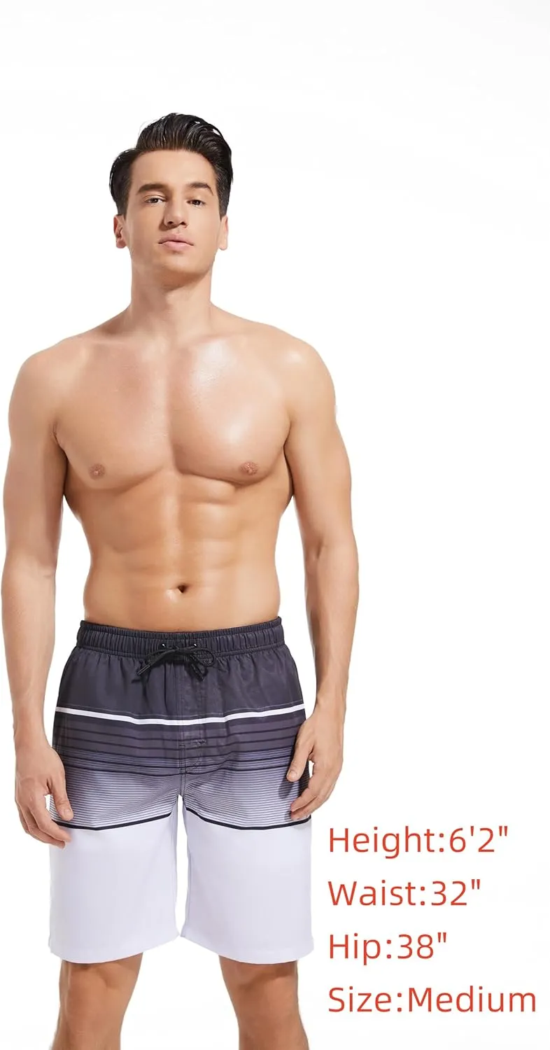 MILANKERR Mens Swim Trunks Swimming Trunks for Men,Mens Bathing Suit Swimsuit Men's Swimwear Swim Short 9" Inseam 20" Outseam