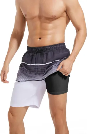 MILANKERR Mens Swim Trunks Swimming Trunks for Men,Mens Bathing Suit Swimsuit Men's Swimwear Swim Short 9" Inseam 20" Outseam