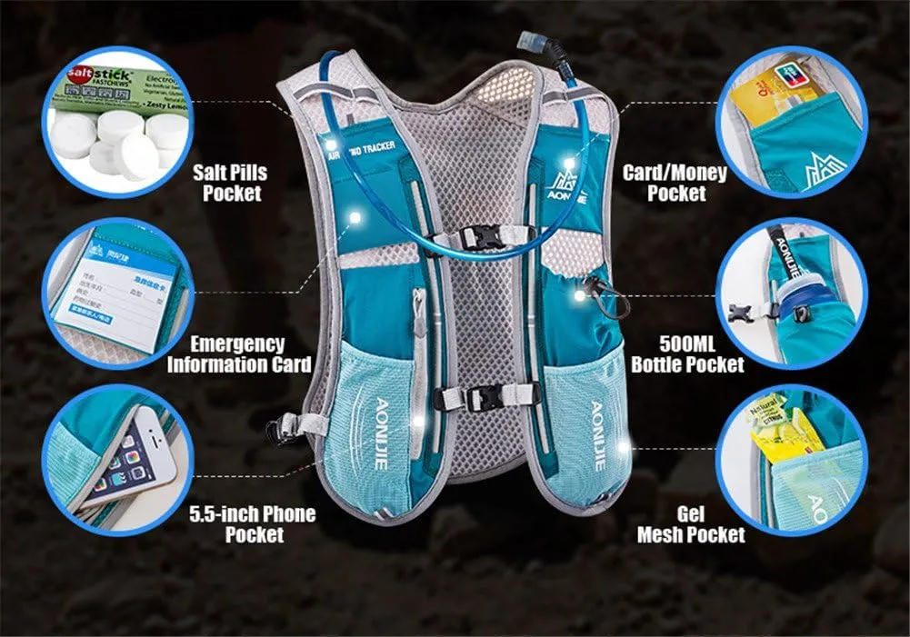 NEW Retails $48, AONIJIE 5L Outdoor Sport Camping Backpack Cycling Running Climbing Hiking Hydration Vest Pack
