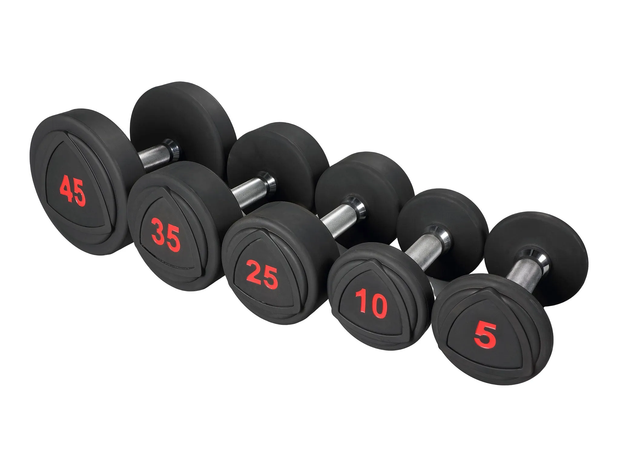 New Sportgear Urethane Round Head Dumbbell Set 55 100 lbs