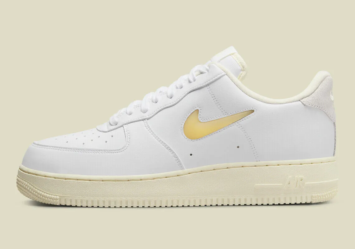 Nike Air Force 1 07 DC8894-100 Men Jewel Pale Vanilla Leather Running Shoes C793