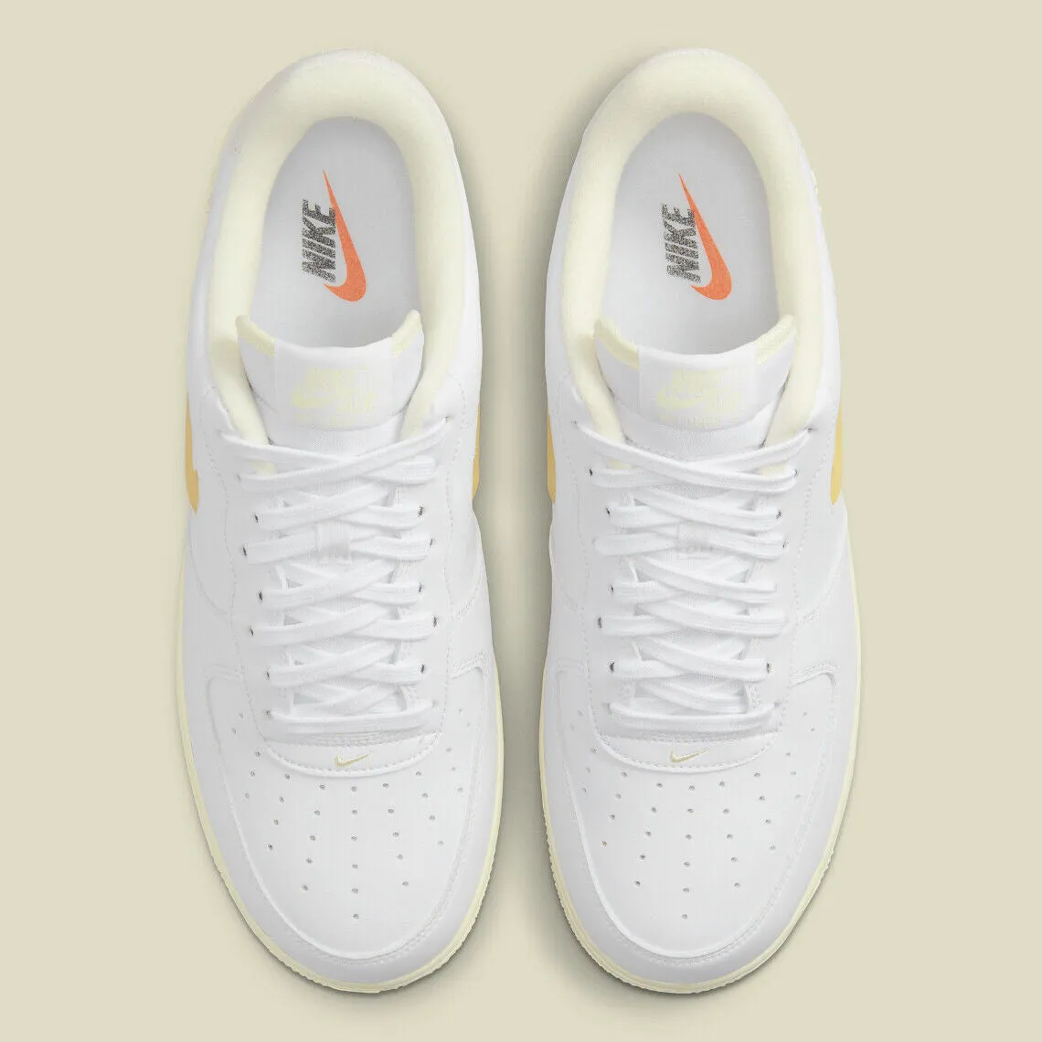 Nike Air Force 1 07 DC8894-100 Men Jewel Pale Vanilla Leather Running Shoes C793
