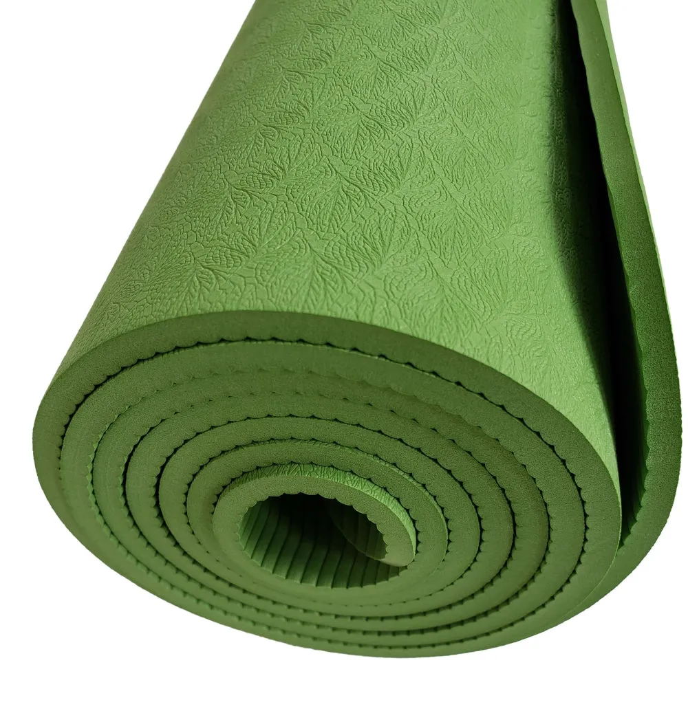 Premium TPE Yoga Mat - For Yoga Studio and Home Gym | Green