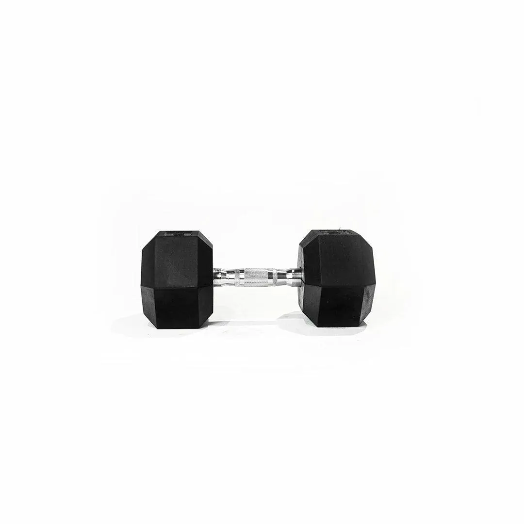 Rubber Hex Dumbbell Set - 6 Pairs (2.5kg - 15kg)
