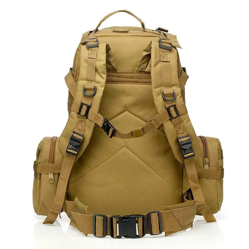 SA-3M50 Large Military Style Outdoor 50L Backpack/Daypack w/ 3 MOLLE Bags