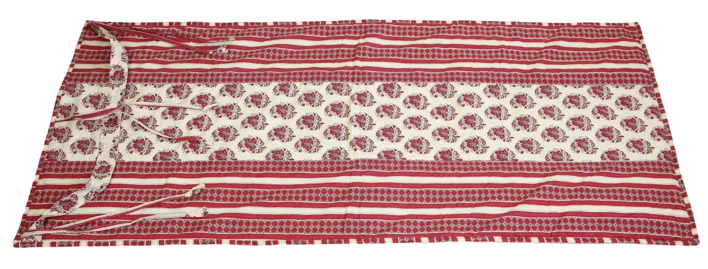 ShalinIndia Yogamat For Women And Girls Cotton Printed Reversible Cushioned,YMT01-7007,Off white,70X30 Inch