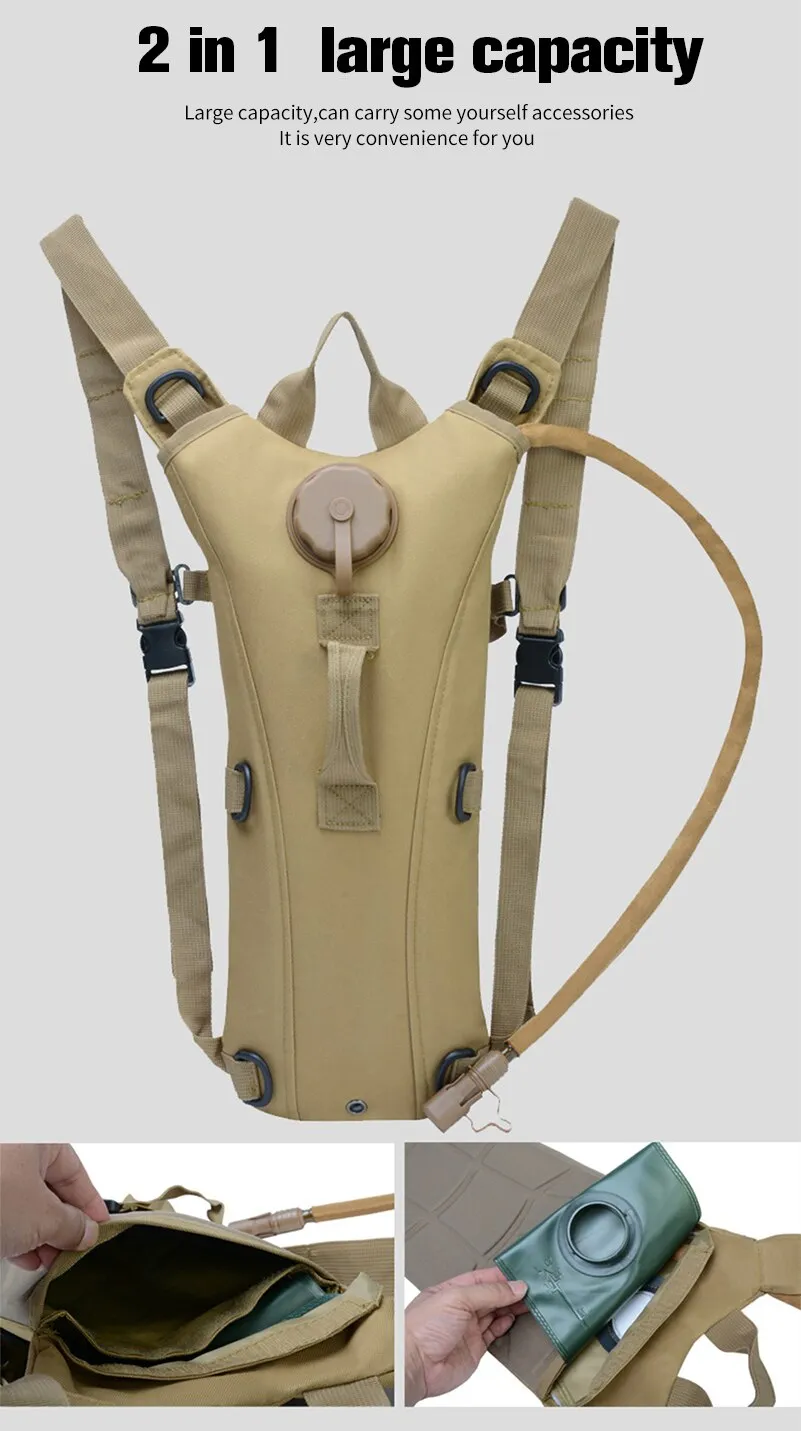Sidiou Group Cycling Water Bag Outdoor Travel Water Bladder Large Capacity Hydration Backpack