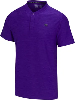 Three Sixty Six Collarless Golf Shirts for Men - Quick Dry Short Sleeve T-Shirt with 4-Way Stretch Fabric & UPF 30