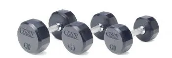 Troy 12-Sided Rubber Encased Dumbbell 5-50 lbs Set