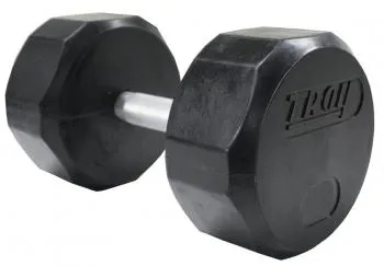 Troy 12-Sided Rubber Encased Dumbbell 5-50 lbs Set