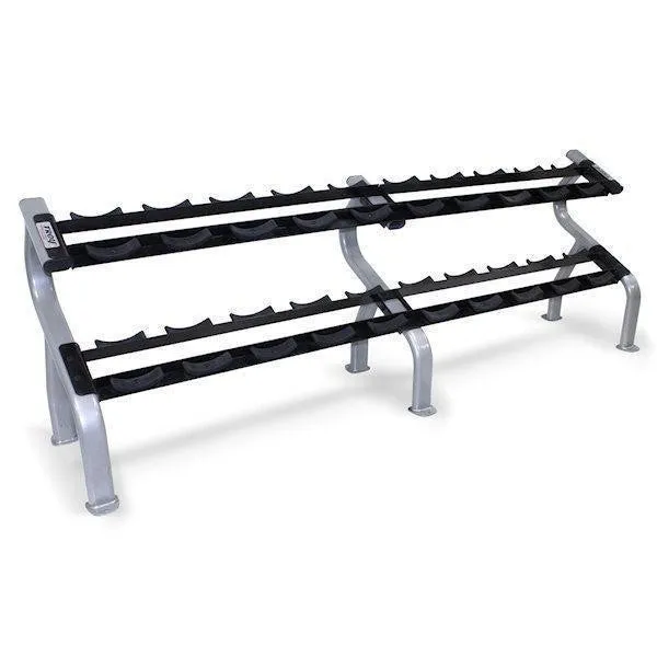 Troy Barbell 5-50 lb Urethane Dumbbells w/ Rack