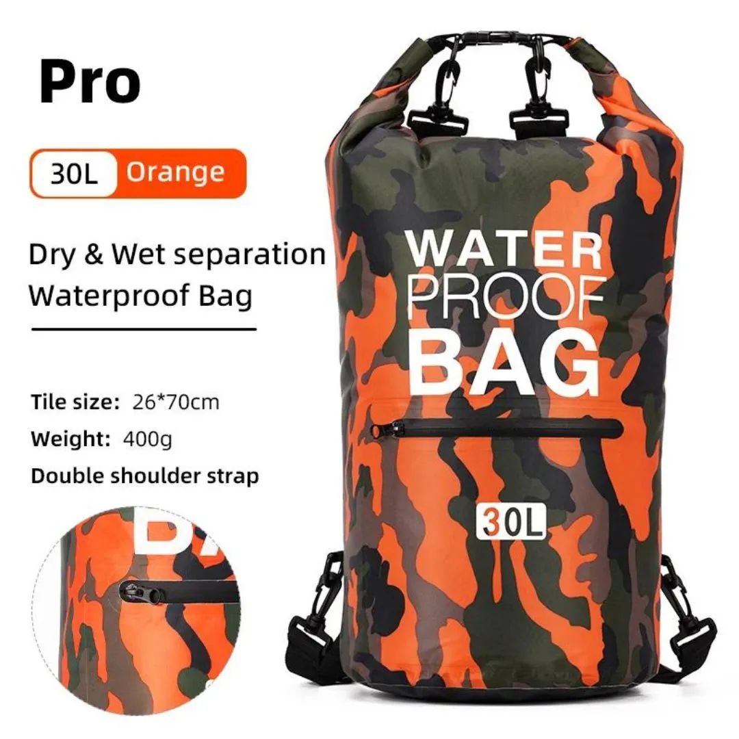 Ultimate Waterproof Sport Dry Bag Backpack with Wet/Dry Separation – 30L/15L