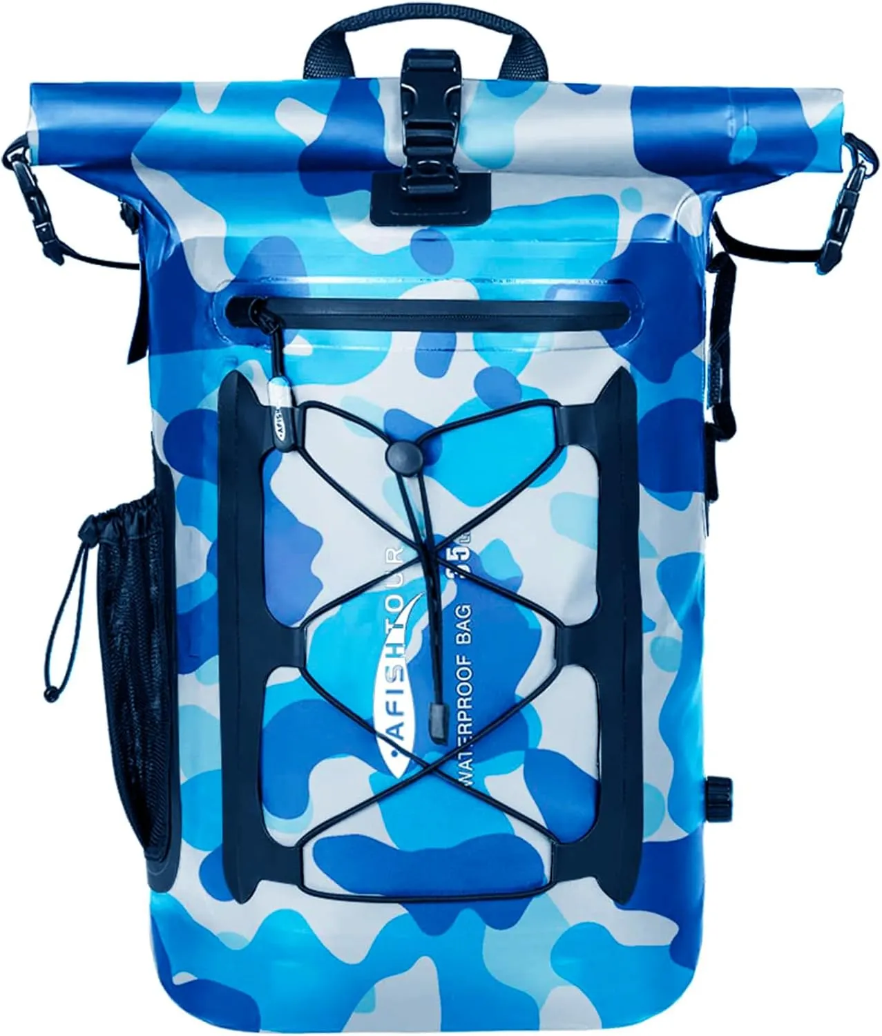 Waterproof Backpack for Men and Women - Roll-Top Floating Dry Bag Backpack for Kayaking, Rafting, Boating, Beach (Black)