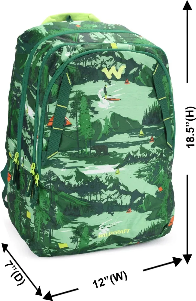 WILDCRAFT 4 OUTDOOR SCHOOL BACKPACK-GREEN