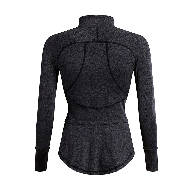 Women Autumn Winter Sports Sweatshirts Zipper Running Jacket