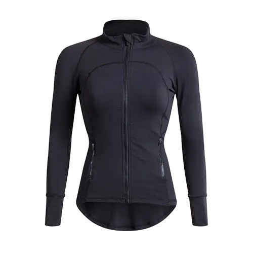 Women Autumn Winter Sports Sweatshirts Zipper Running Jacket