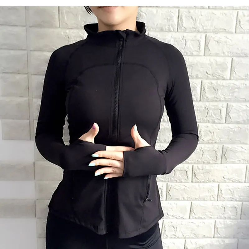 Women Autumn Winter Sports Sweatshirts Zipper Running Jacket