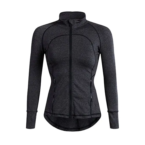 Women Autumn Winter Sports Sweatshirts Zipper Running Jacket
