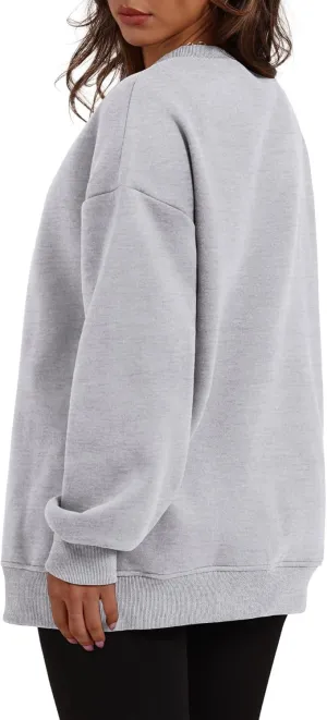Womens Oversized Sweatshirts Fleece Sweatshirts Long Sleeve Sweaters Pullover Fall Fashion Clothes